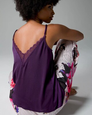 Pajama Cami With Lace
