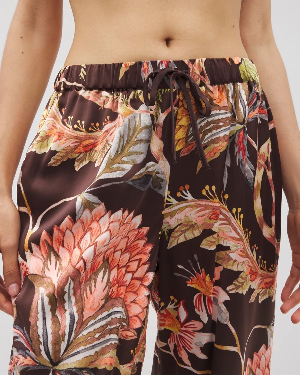 Satin Piped Pajama Pant