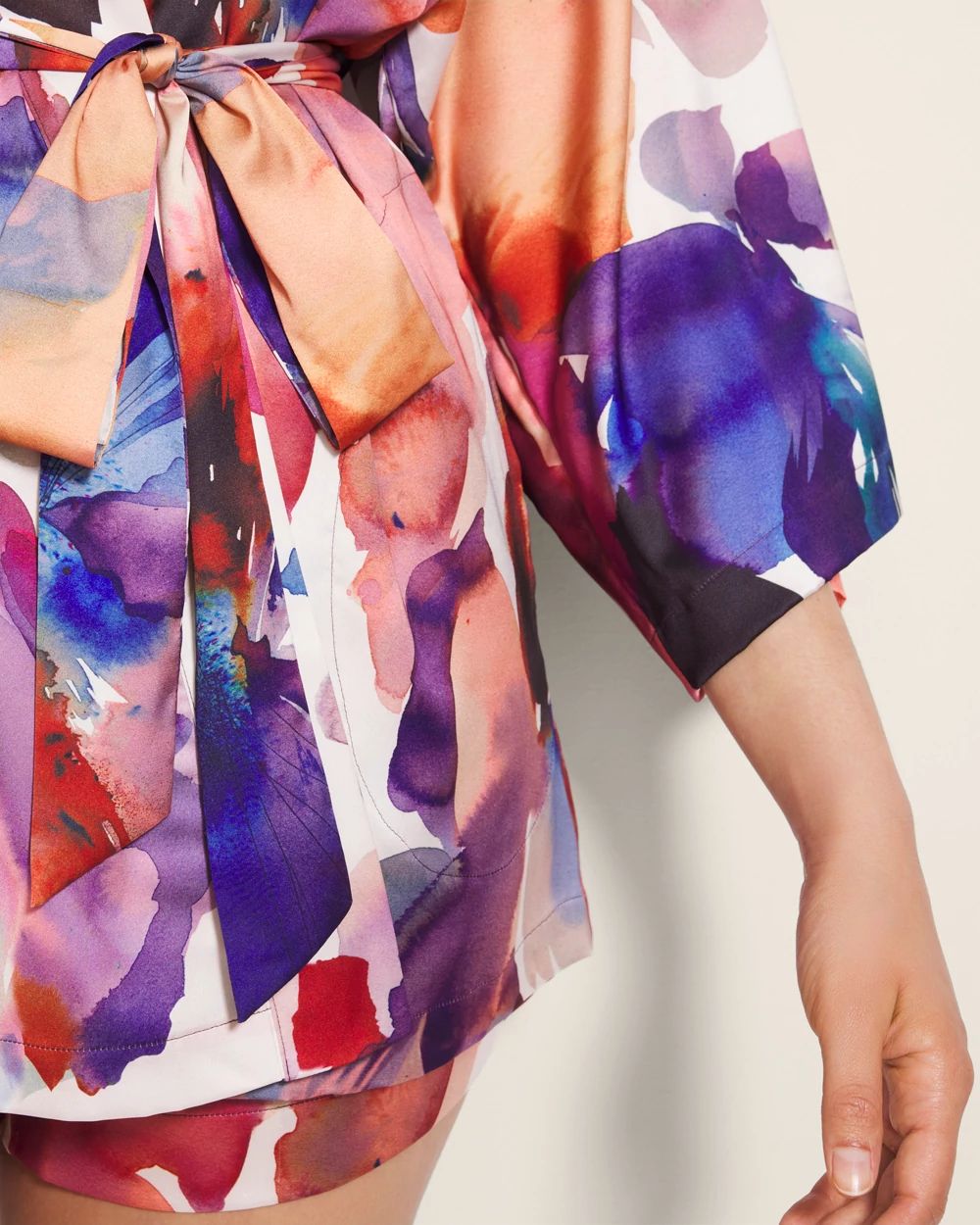 Satin Short Robe