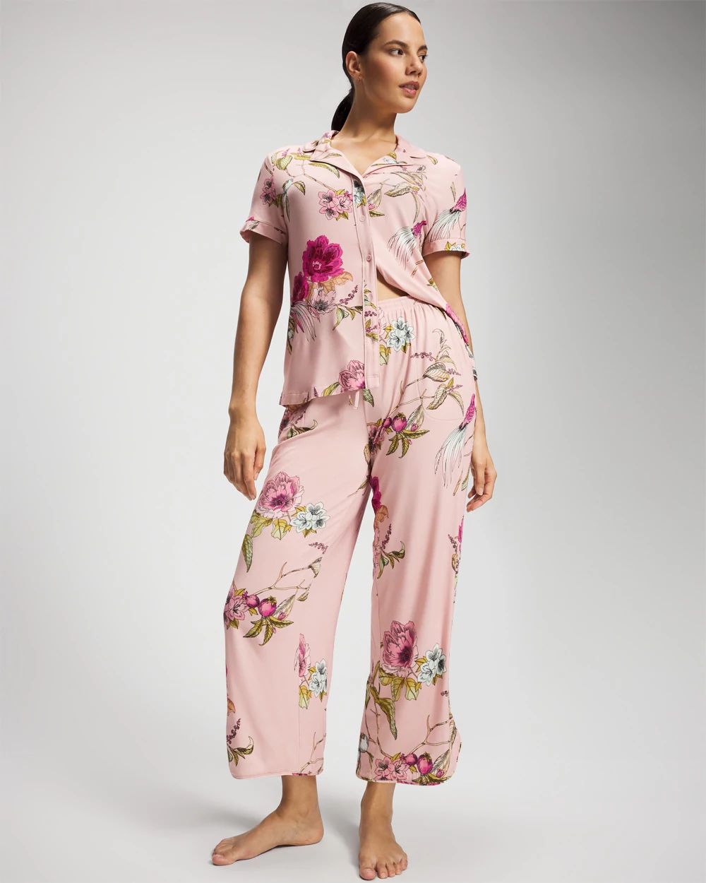Cool Nights Piped Crop Pajama Pant