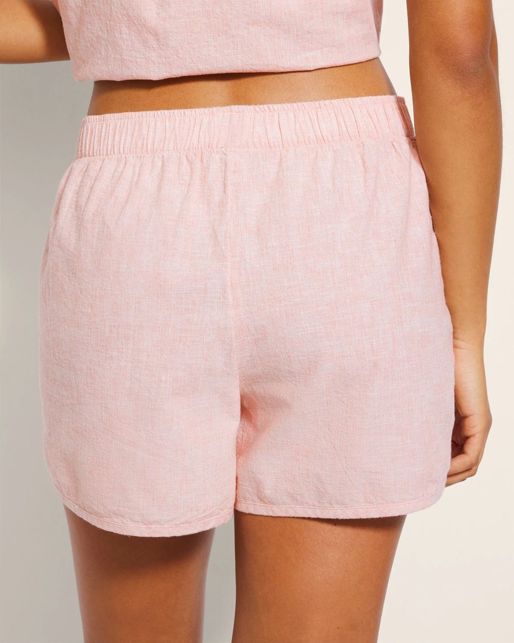 Laundered Cotton Pajama Shorts