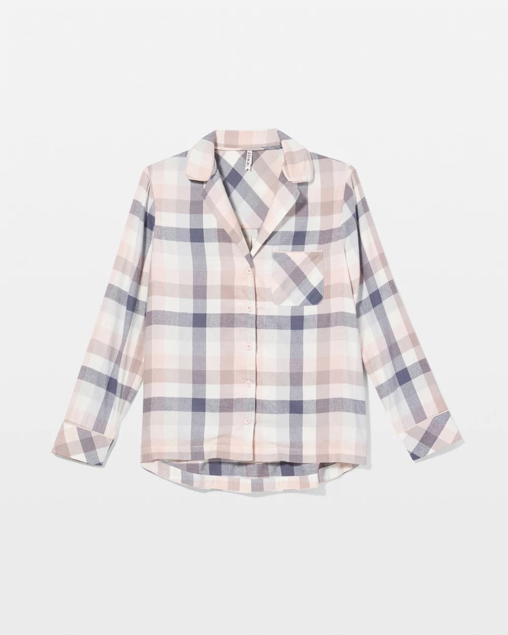 Super Soft Long-Sleeve Notch Collar Pajama Top click to view larger image.