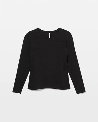 Ruched Long Sleeve Pajama Tee click to view larger image.