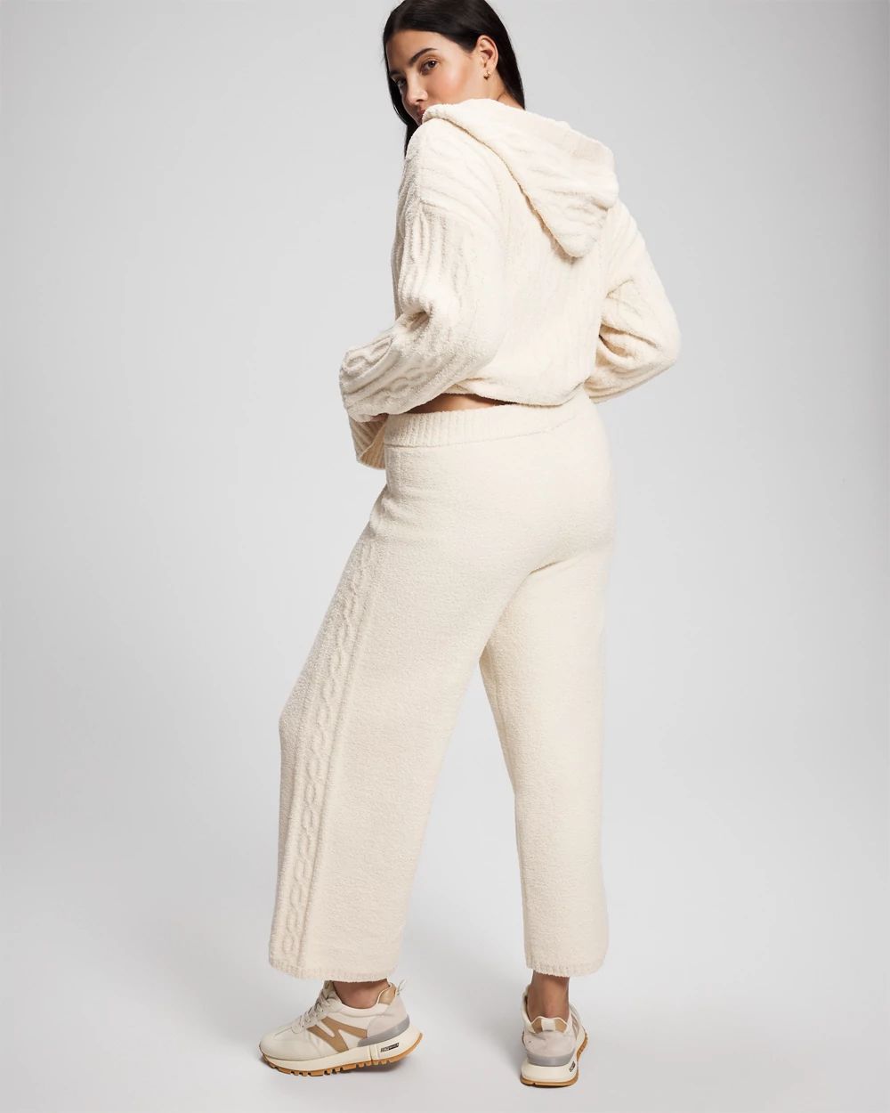 Cable Knit Plush Ankle Pant click to view larger image.