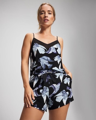 Satin Trim Pajama Short