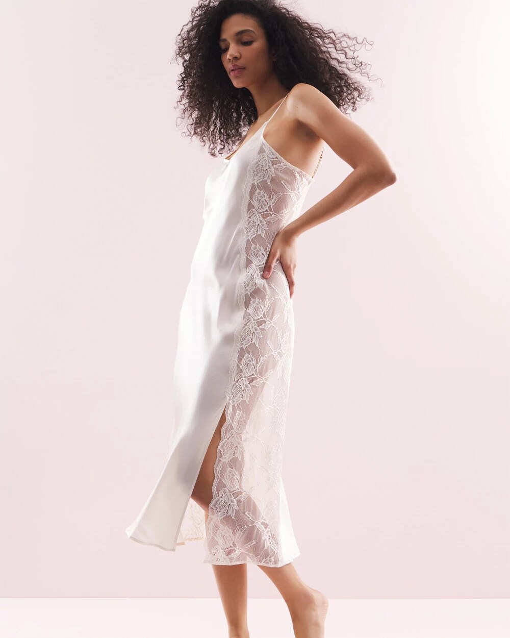 Women's Silk Lace Nightgown in Ivory size Large | Soma, Sexy Bridal Lingerie