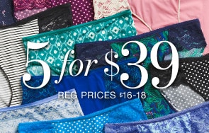 5 for $39 Reg prices $16-18