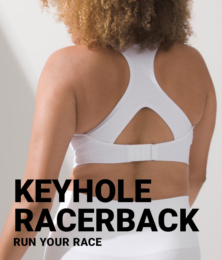 Keyhole racerback. Run your race.