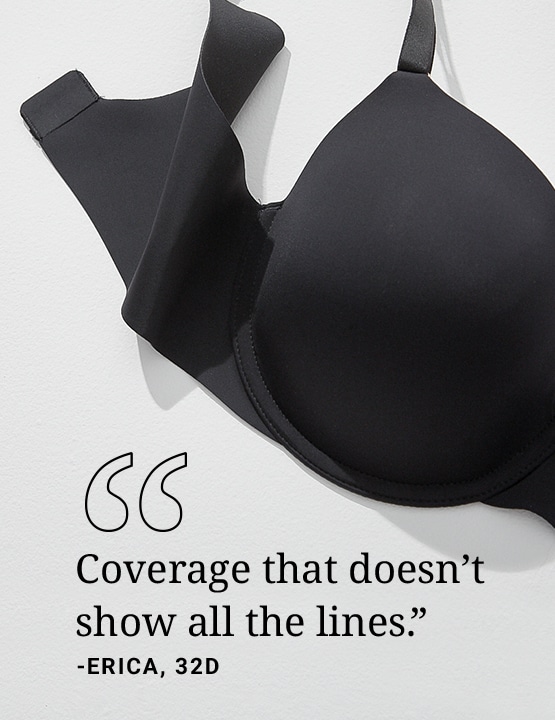 Coverage that doesn't show all the lines. Quote by Erica, 32D.