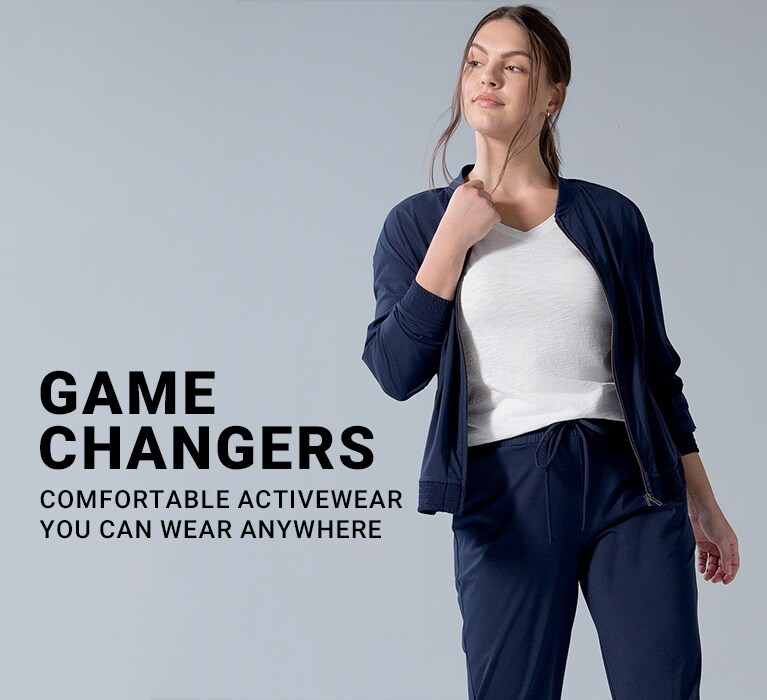 Game Changers. Comfortable activewear you can wear anywhere.